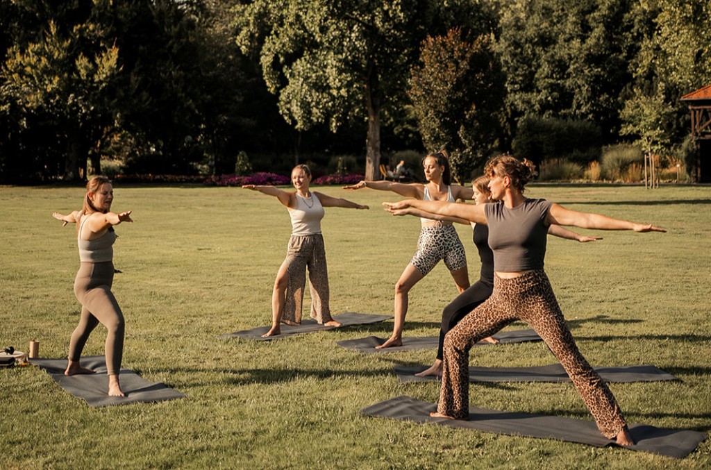 Yogakurs Eggenfelden – Gruppe beim Yoga in der Natur mit middleofsoul
